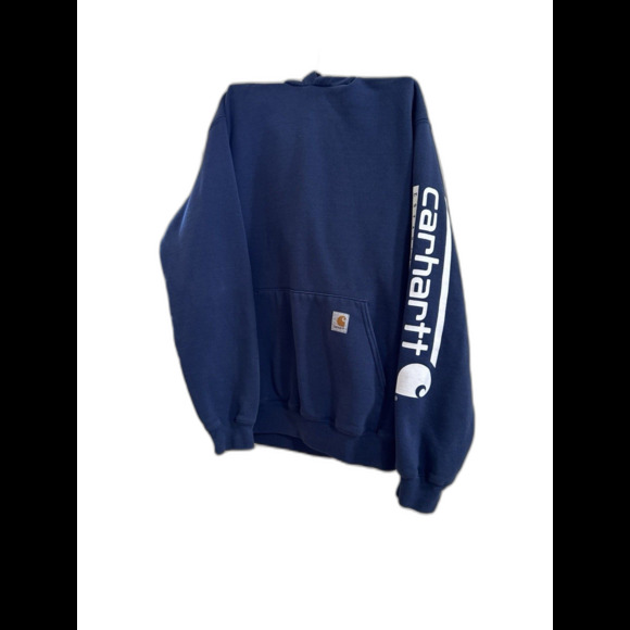 Carhartt Other - Vintage Carhartt Hoodie Men’s Medium Navy Blue Pullover Loose Fit